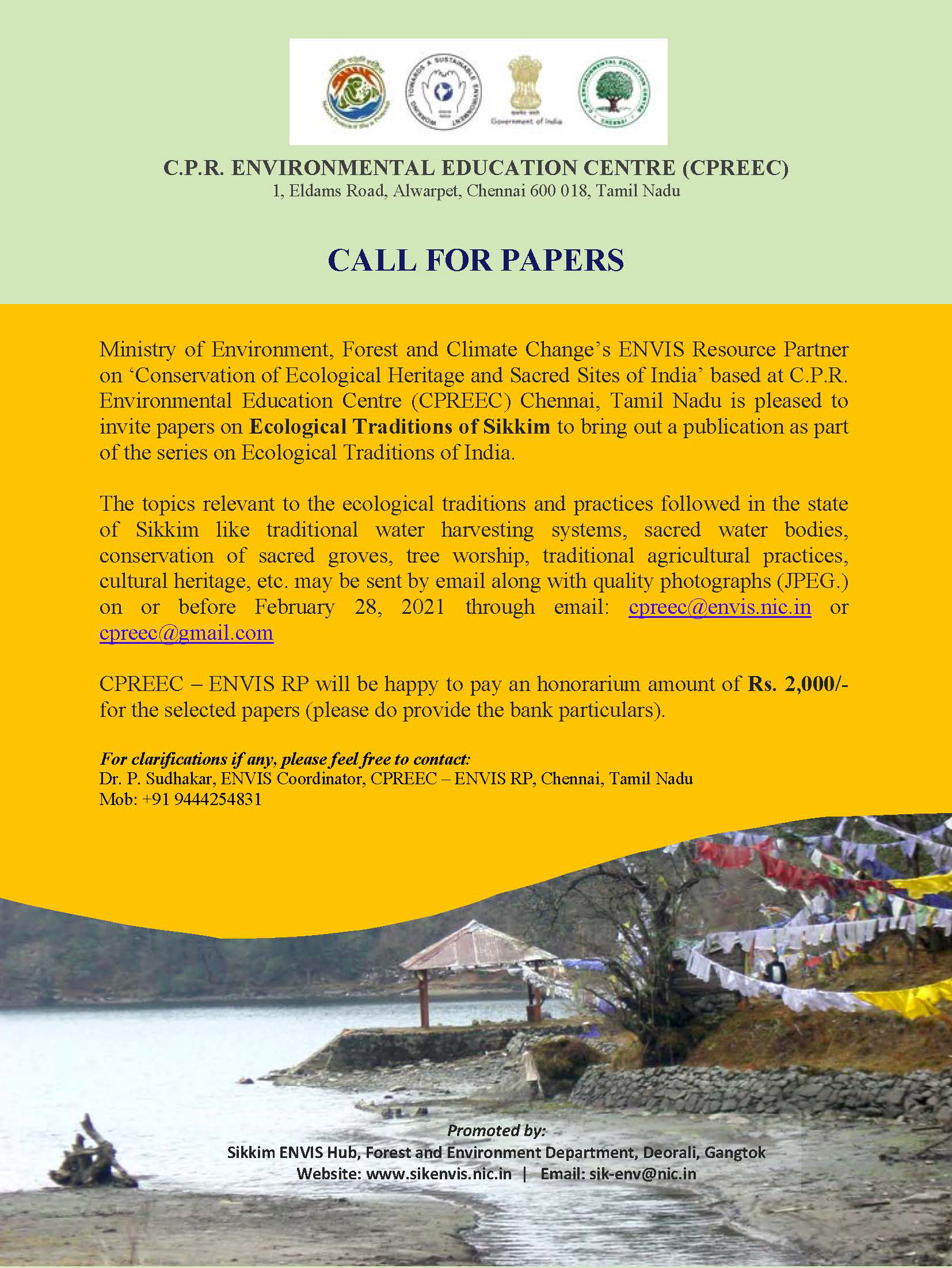 Call for Papers - Ecological Traditions of Sikkim