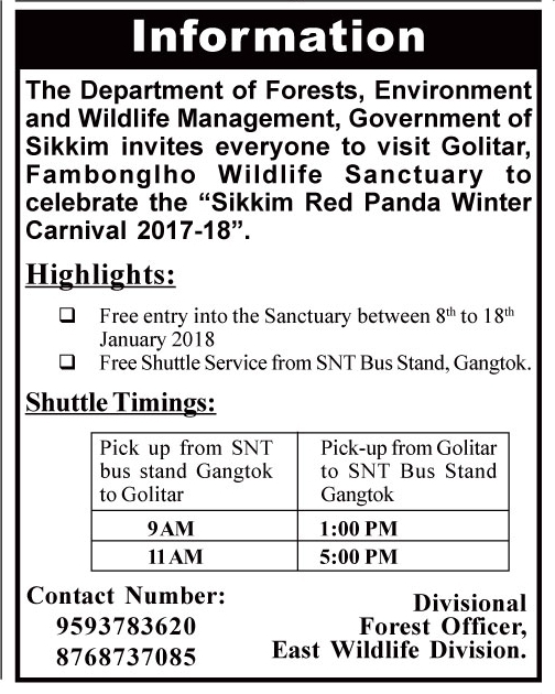 Forests Environment Wildlife Management Department Government Forests Environment Wildlife Management Department Government Of Sikkim