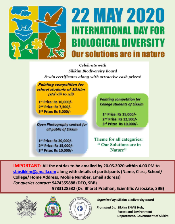 Painting and Open Photography Contest - International Day for Biological Diversity May 22